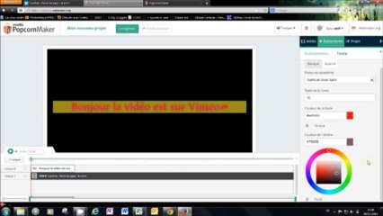 Tutoriel Popcorn Maker : ajout d'un évènement Texte