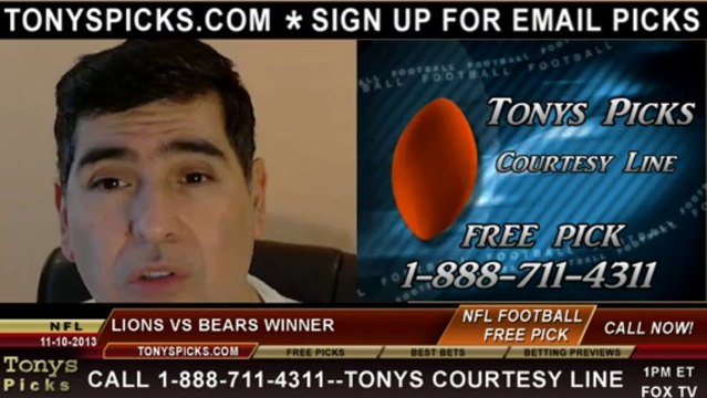 Detroit Lions versus Chicago Bears Pick Prediction NFL Pro Football Odds Preview 11-10-2013