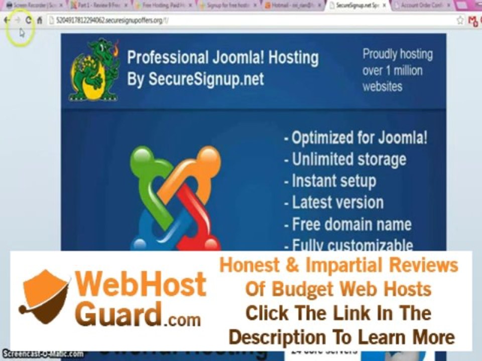 Joomla free web hosting tutorial