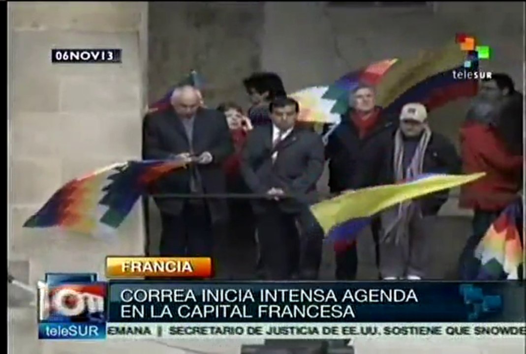 Rafael Correa arriba a Francia para fortalecer lazos bilaterales