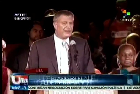 El demócrata Bill de Blasio es el nuevo alcalde de Nueva York