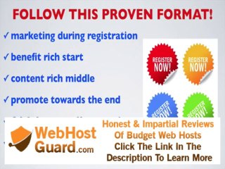 Hosting a webinar to make money online from training, selling products & list building