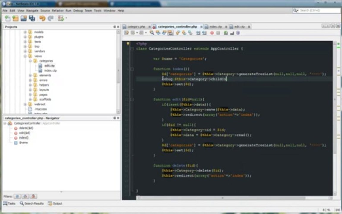Tutoriel CakePHP - Tree Behaviour