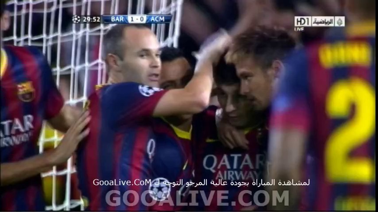 Lionel Messi Amazing Goal FC Barcelona Vs AC Milan 1-0 Gooalive.com ~ 06/11/2013
