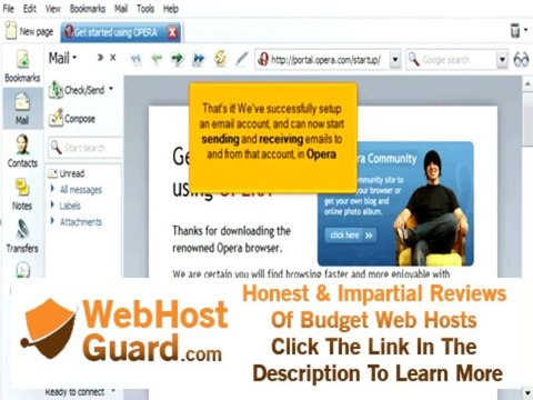 Web Hosting - Setting Up Email in Opera Mail oryon.net