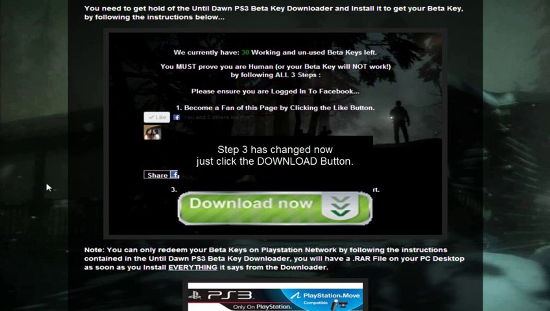 Until Dawn PS3 Beta Keys - video Dailymotion