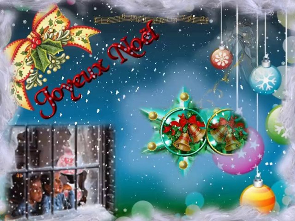 carte animee creche noel