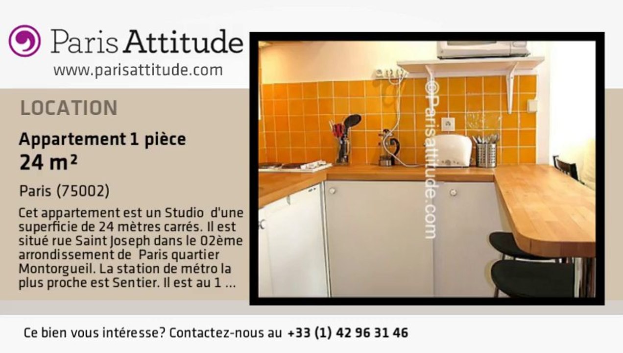 Appartement Studio à louer - Bourse, Paris - Ref. 4745