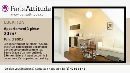 Appartement Studio à louer - Châtelet, Paris - Ref. 8335