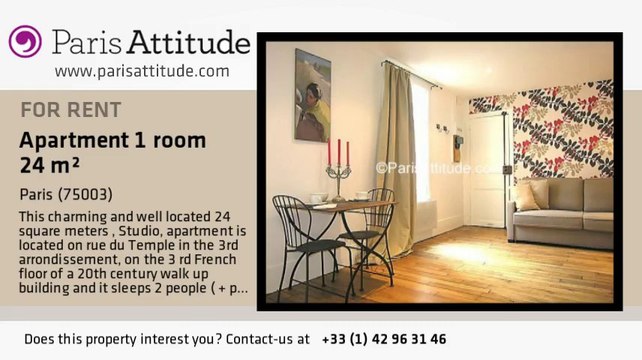 Studio Apartment for rent - Temple, Paris - Ref. 6353