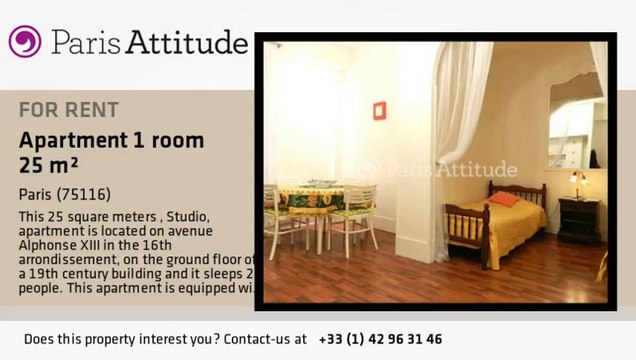 Studio Apartment for rent - La Muette, Paris - Ref. 8405