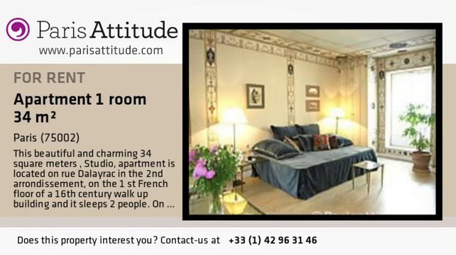 Studio Apartment for rent - Opéra, Paris - Ref. 6281