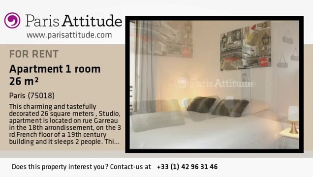 Studio Apartment for rent - Montmartre, Paris - Ref. 7863