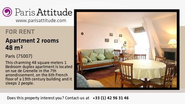 1 Bedroom Duplex for rent - Musée d'Orsay, Paris - Ref. 4133