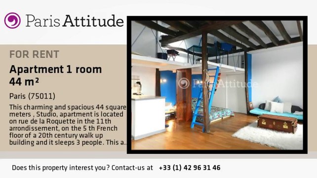 Studio Apartment for rent - Bastille, Paris - Ref. 8656