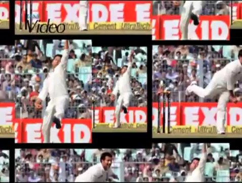 Sachin Tendulkar takes wicket during his 199th test