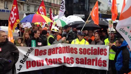 Manifestation des salariés de la Redoute à Lille