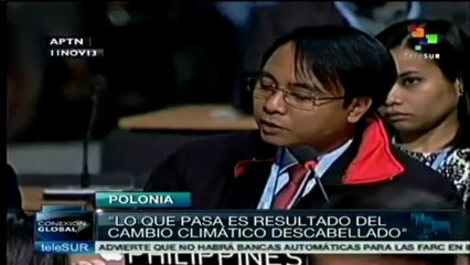 Se pronuncia comisionado para el clima filipino en COP19