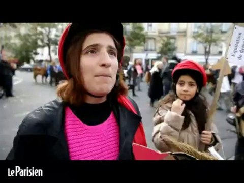 Les cavaliers manifestent à Paris