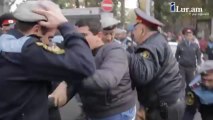 Police Violence in Yerevan Armenia during Million Mask March, November 5, 2013