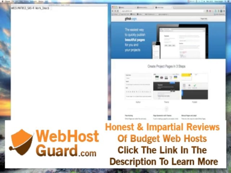 Using Github Pages to host a website