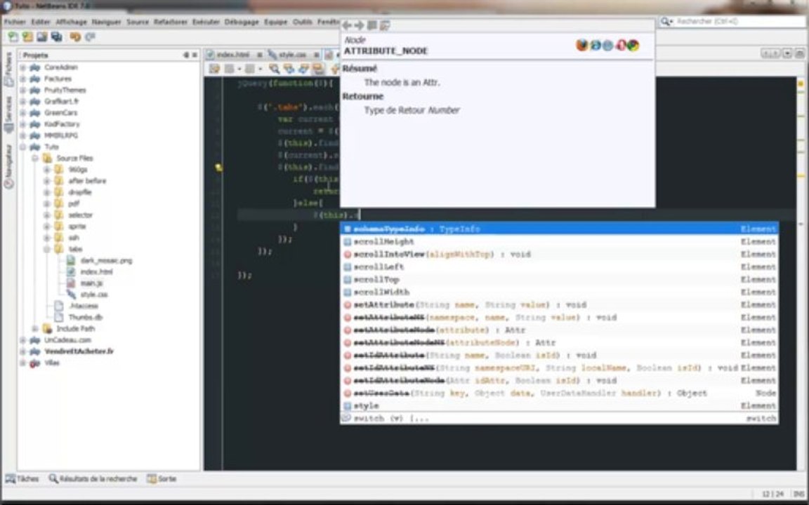 Tutoriel jQuery - Navigation en Onglets