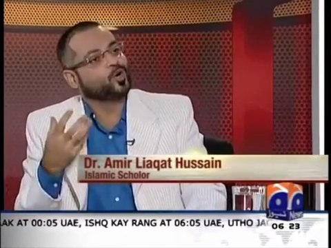 Aamir Liaquat Husain views about drone attack and peace talks in Hamid Mir talk show