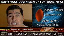 West Virginia Mountaineers vs. Texas Longhorns Pick Prediction NCAA College Football Odds Preview 11-9-2013
