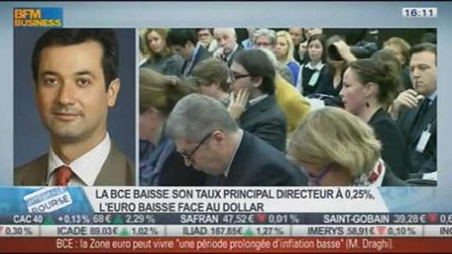 Baisse du taux de refinancement de la BCE à 0,25 %: Gilles Moec dans Intégrale Bourse - 07/11