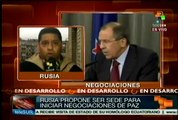 Rusia propone ser sede para iniciar negociaciones de paz para Siria