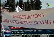 Palestinos condenan visita de John Kerry a Cisjordania