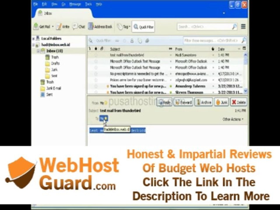 Tutorial setting Email IMAP di Thunderbird by Pusat Hosting