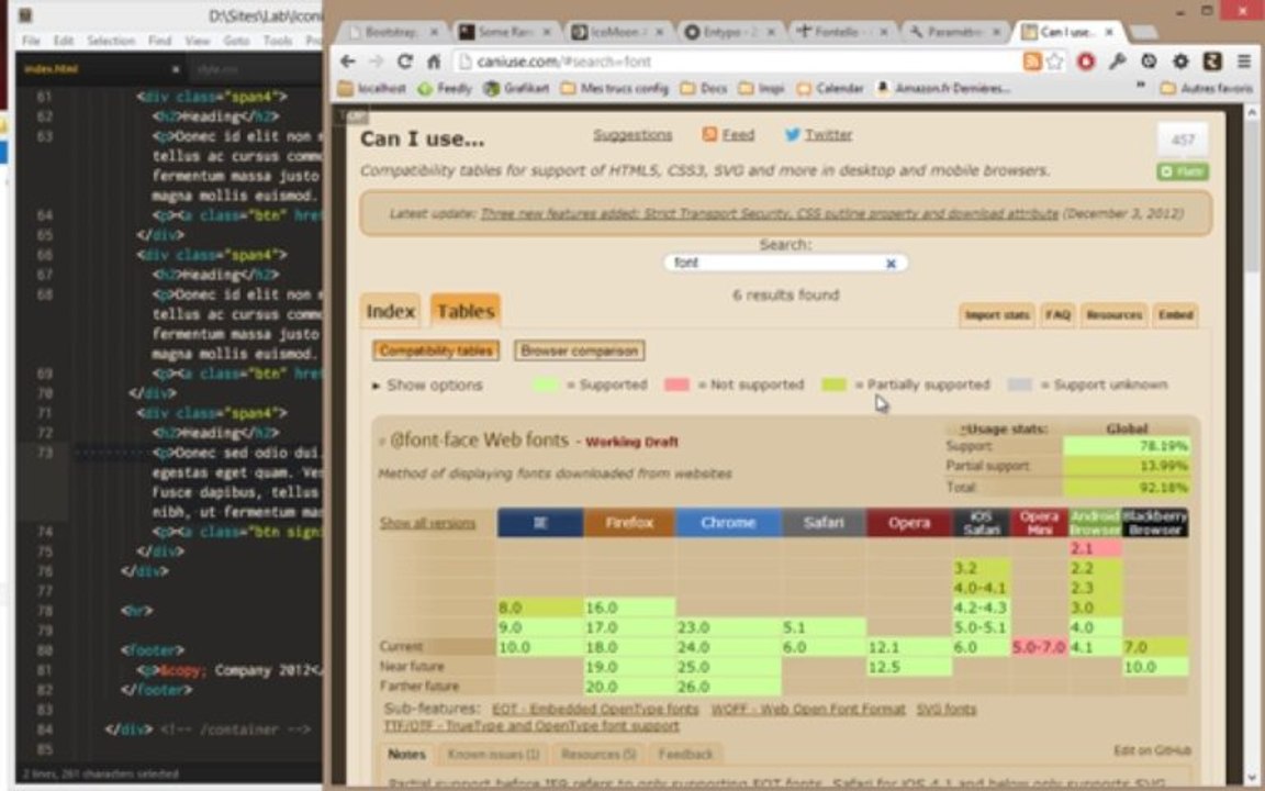 Tutoriel HTML/CSS - Icônes @font-face