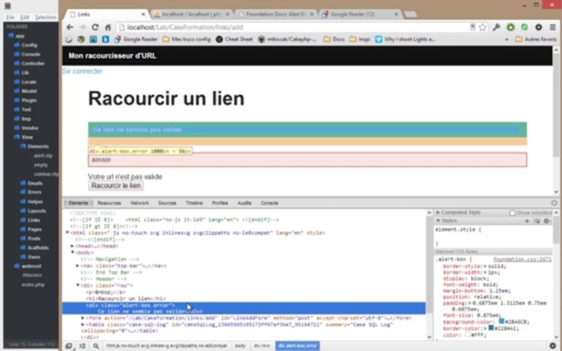 Apprendre CakePHP - SessionHelper