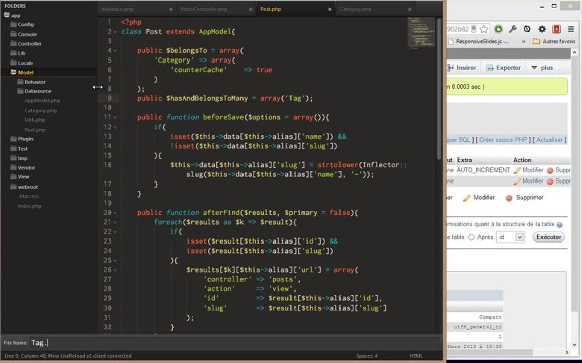 Apprendre CakePHP - Les associations