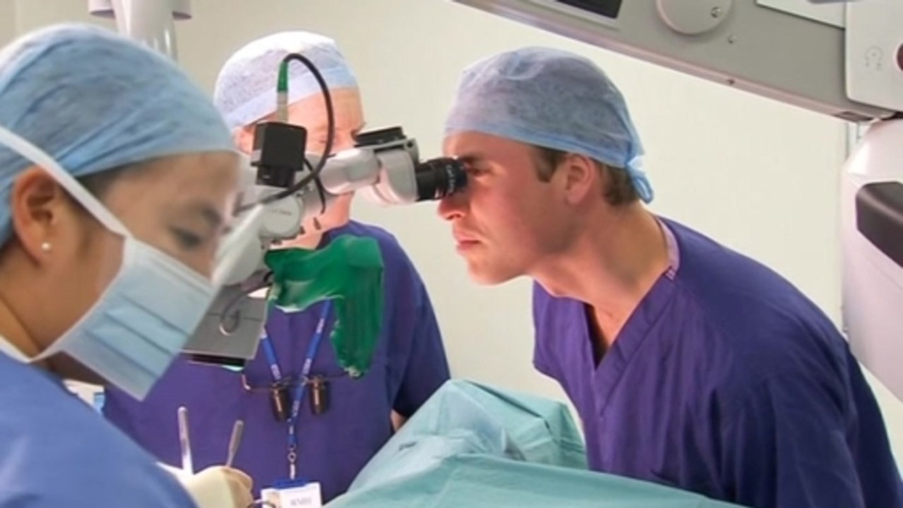 Prince William observes cancer surgery