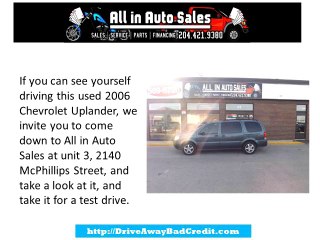 Buy A 2006 Chevrolet Uplander LT1 in Winnipeg