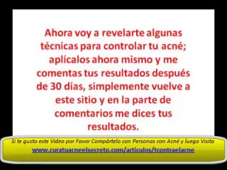 TRATAMIENTO CONTRA EL ACNE - LA CURA