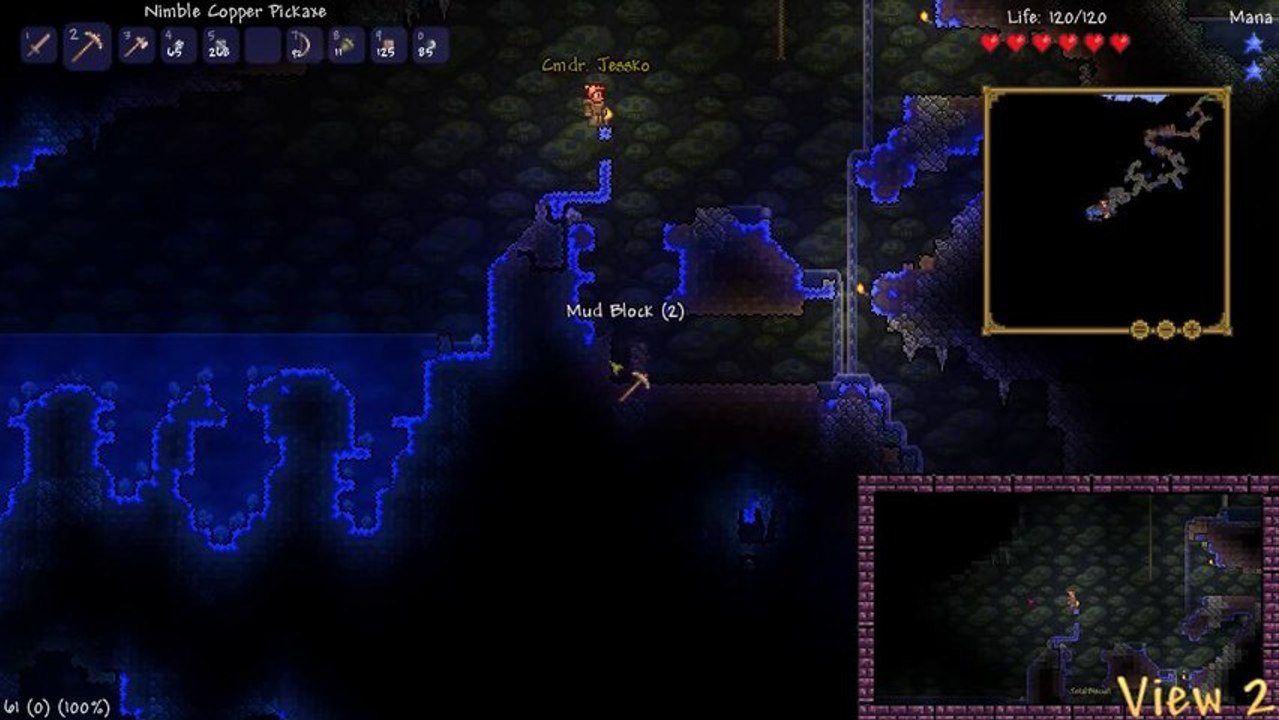 Terraria 1.2   Deep Place Mine - Episode 7 - Jesse is bad at spelunky
