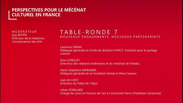 Table-ronde 7 - Les entretiens du mécénat