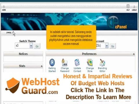 Cara Mengelola database MySQL dengan phpMyAdmin di cPanel Hosting By cheapbesthost.com
