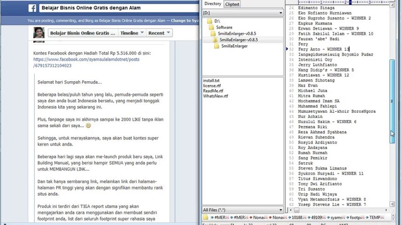 Penentuan Pemenang Kontes Facebook 2