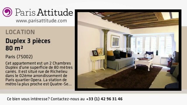 Duplex 2 Chambres à louer - Bourse, Paris - Ref. 4413