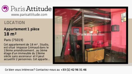 Appartement Studio à louer - Buttes Chaumont, Paris - Ref. 6480