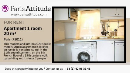 Studio Apartment for rent - Parmentier, Paris - Ref. 3774