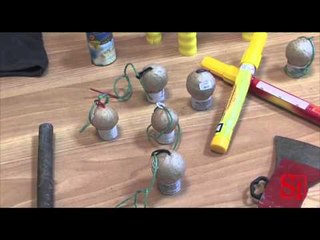 Napoli - Sequestrate armi sul bus dei tifosi del Marsiglia -1- (07.11.13)