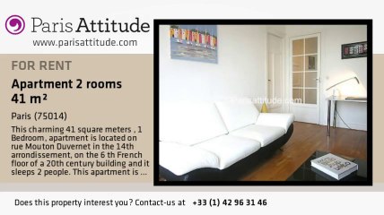 1 Bedroom Apartment for rent - Alésia, Paris - Ref. 6148