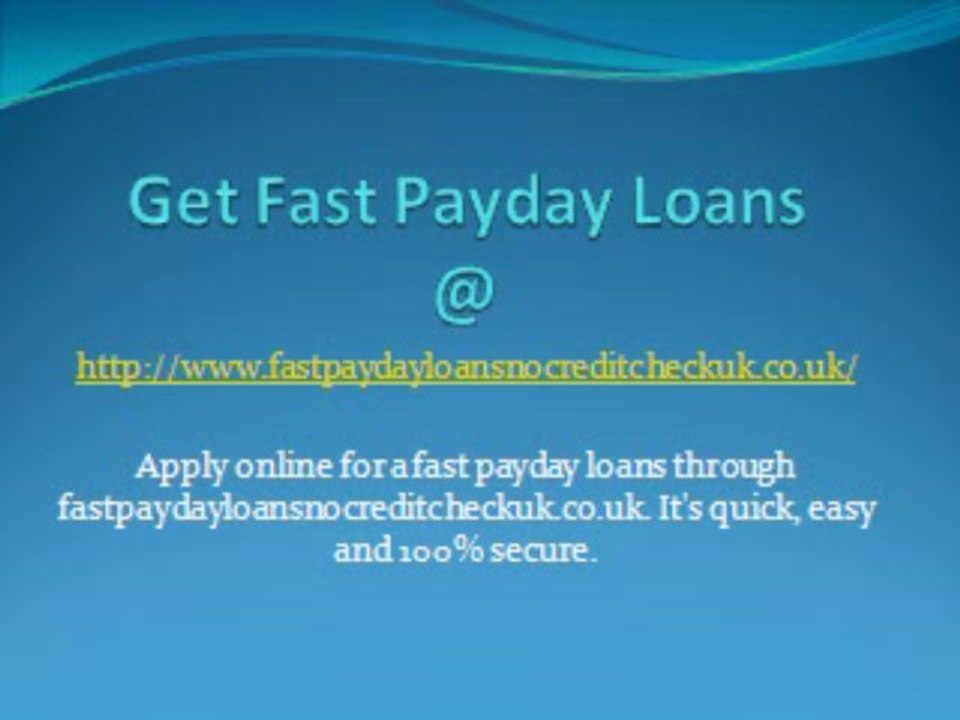 Fast Payday Loans No Credit Check UK - Quick Approval Cash