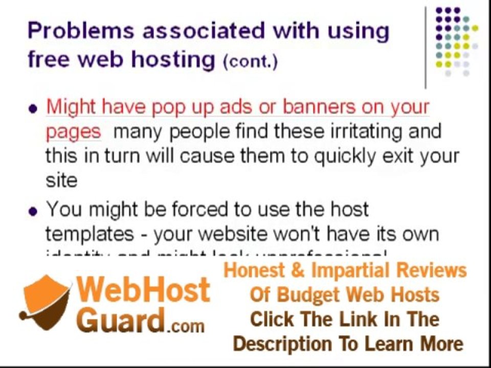 Make Your Own Websites - Don't use Free Hosting!