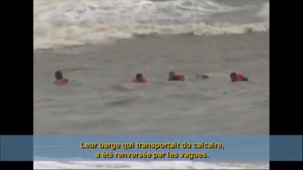 Des marins sauvés de justesse du typhon Haiyan aux Philippines